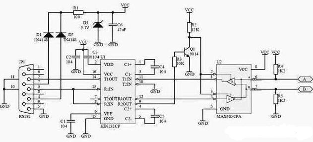 RS232接口的定義 安徽得潤電氣技術(shù)有限公司，主營：高低壓開關(guān)柜，高低壓無功補(bǔ)償柜，消弧消諧設(shè)備，自動(dòng)化控制系統(tǒng)柜  全國統(tǒng)一客服熱線：400-0551-777